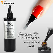 Venalisa Brand 225g Super Quality Nail Art Soak Off UV/LED No Wipe Top Coat Base Coat Without Sticky Layer Tempered TopCoat 2024 - купить недорого