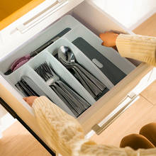 Cutlery Organizer Box Kitchen Drawer Organizer Eco-Friendly PP Tray Spoon Knife Fork Cutlery Separation Finishing Storage Tray 2024 - buy cheap
