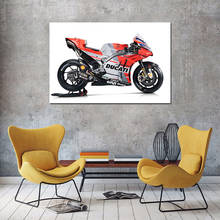 Ducati desmosedici gp18 pôster e impressão para parede, arte de pintura em tela para decoração, para sala de estar 2024 - compre barato