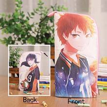 ¡Anime Haikyuu! Tobio & Syouyou-Bolsa de papelería de cuero PU, resistente al agua, para brochas, portalápices, estuche para lápices, suministros escolares de oficina 2024 - compra barato