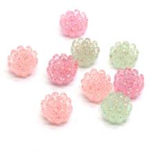 New Listing 16MM Resin Crystal Glitter Rose Flower Cabochons Resin Flatback Crystal Flower  Charms Buttons Jewelry 2024 - buy cheap