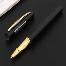 High quality 7027 Black Smooth Fine body Finance office Fountain Pen New  School student stationery Supplies 2024 - buy cheap