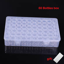 60 Bottles Box Transparent Container Case Diamond Painting Accessories Diamond Embroidery Beads Storage Box Organizer Tools 2024 - buy cheap