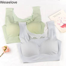 Roupa íntima feminina weseelove, lingerie de costas finas tamanho grande com movimento sem jantes e roupa debaixo sexy 2024 - compre barato