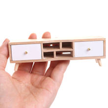 1 peça miniatura para casa de bonecas 1:12 móveis em madeira armário de tv acessórios para casa de boneca 2024 - compre barato