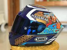 Мотоциклетный шлем на все лицо X14 Marquez Motegi3 lucky cat2 противотуманный козырек для езды на мотокроссе гоночный мотоциклетный шлем 2024 - купить недорого
