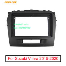 FEELDO-Adaptador de marco de Fascia para coche, pantalla grande de 9 ", 2Din, reproductor de DVD para Suzuki Vitara, Kit de marco de Panel de ajuste 2024 - compra barato