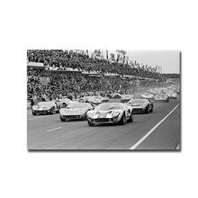 24 Hours of Le Mans Racing Car Poster Painting Canvas Print Home Decor Wall Art Picture For Living Room Frameless 2024 - buy cheap