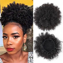 Extensiones de pelo sintético Afro Puff corto para mujer, moño, lazo, coleta 2024 - compra barato