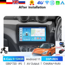 6G +128G 9'' Android 10 DSP RDS IPS Car Stereo Multimedia Player For Suzuki Swift 2017 2018 2019 Radio BT Wifi Car Head Unit GPS 2024 - buy cheap