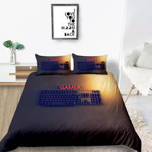 Juego de cama con teclado, funda nórdica suave y clásica de diseño único, tamaño Queen, King Twin 2024 - compra barato