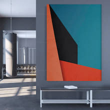 Bauhaus cartaz minimalista, arte abstrata da parede, formas ousadas 2024 - compre barato