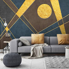 Papel de parede 3d foto personalizada mural de luxo geométrico abstrato arte criativa quarto sala de estar sofá plano de fundo tv mural de parede 2024 - compre barato