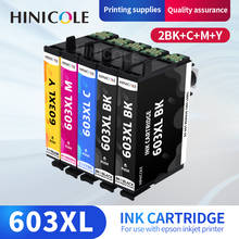 Hinicool-cartucho de tinta para impresora Epson T603, recambio de tinta Compatible con T603XL, E-603XL, WorkForce, WF-2810DWF, WF-2830DWF, WF-2835DWF 2024 - compra barato