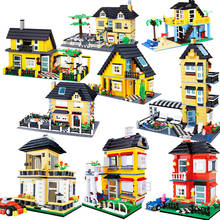 Villa Village Cottage Sets Model Building Blocks City Modern Architecture France House Farm kits Kids Construction Toys 2024 - buy cheap