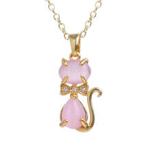 Bettyue New Arrival Cute Pink Cat Shape For Women&Grils Ingenious Design Neckalce Party Fashion Ornament Adorable Glass Gift 2024 - buy cheap