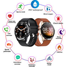 Relógio inteligente masculino e feminino, smartwatch com rastreador fitness, frequência cardíaca, pressão arterial e função de chamada 2024 - compre barato