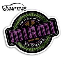 Jump Time for Miami Florida Vinyl Stickers USA Travel Sticker Laptop Luggage Bumper Decals Waterproof Car Accessories 2024 - buy cheap