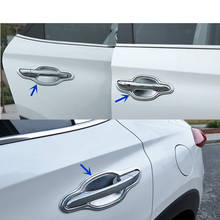 For Hyundai Tucson 2015 2016 2017 2018 Car Cover Detector Trims ABS Chrome External Door Bowl Armrest Sticks Lamp Frame 8pcs 2024 - buy cheap