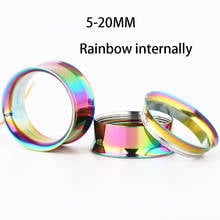 JUNLOWPY Steel Rainbow Internally Thread Ear Plugs Stretcher Gauges for Men Women Screw Ear Tunnels 00g Lobe Stretching 5-20MM 2024 - buy cheap