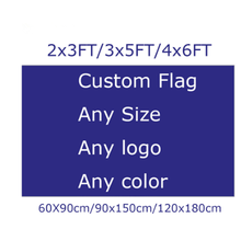 Bandera personalizada de cualquier tamaño, impresión Digital, 2x3 pies, 3x5 pies, 4x6 pies, DIY, poliéster, banderas y pancartas personalizadas 2024 - compra barato