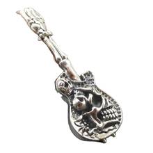 BOCAI New real S925 silver skull guitar cool hip-hop trend rock music musical instruments men's necklace 2024 - buy cheap