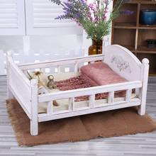 Mini cama desmontable para recién nacido, accesorios de sesión de fotos, cuna de madera 2024 - compra barato