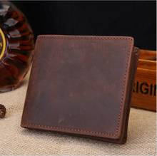 MAHEU-cartera clásica de cuero genuino para hombre, monedero pequeño y delgado, de bolsillo plegable, Vintage 2024 - compra barato