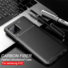 For Samsung Galaxy A12 Case Carbon Fiber Phone Cover Sumsung Samsun A 12 6.5" SM-A125F/DS Silicone Soft Shockproof Coque Fundas 2024 - buy cheap