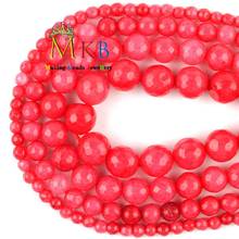 4 6 8 10 12mm Faceted Red Jades Natural Stone Beads For Jewelry Making Diy Bracelet Necklace Accessories Jewellery Findings 15" 2024 - buy cheap