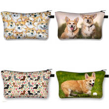 Cute Corgi Printing Waterproof Cosmetic Bag Pouches For Women Gift Small Makeup Bag Woman Cosmetic Case For Travel  Bag Gift 2024 - buy cheap