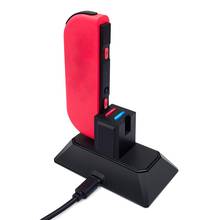 Зарядная док-станция для переключателя kingd светодиодный зарядное устройство для геймпада nintendo Switch Подставка для зарядки для Joy-con & Pro NS Switch 4 в 1 2024 - купить недорого