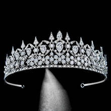 FORSEVEN Elegant Shining Crystal Tiaras Crowns Royal Princess Diadem Zircon Headpeice Bridal Wedding Hair Jewelry Accessories JL 2024 - buy cheap