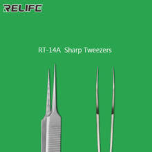 RELIFE-Pinzas de acero inoxidable de alta precisión, pinzas curvadas y rectas para reparación de teléfonos móviles electrónicos, RT-14A/14SA 2024 - compra barato