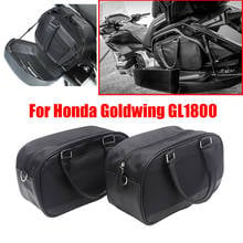 Motocicleta tronco alforje sacos de sela forro conjunto para honda goldwing gl1800 1800 2018-2019-2020 2024 - compre barato