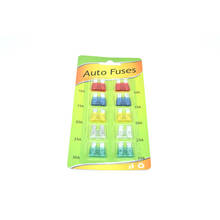 Kit de fusible de moda para coche, Juego de piezas de seguro, película de seguridad de aleación de Zinc duradera, 10-30A, 10 unids/lote 2024 - compra barato