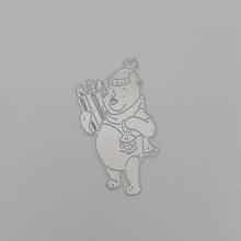 Медведь держит фонарь в руке книжку металлическая высечка Скрапбукинг альбом бумага «сделай сам» карточки ремесло тиснение высечки 2024 - купить недорого