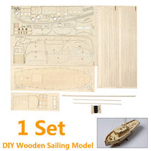 1/50 Scale Wooden Sailing Boat Model DIY Kits 250 x 90 x 240 mm Model Building Ship Sailboat Model Kit Children Toys 2024 - buy cheap