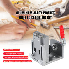 Portable Aluminum Alloy Pocket Hole Locator Jig WoodWorking Tool Kit Oblique Hole Drilling Guide Positioner with Quick Clamp 2024 - buy cheap