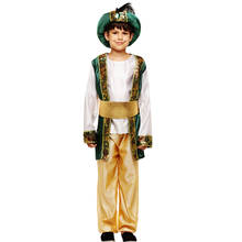 kids Children halloween party aladdin costumes Aladdin Lamp genie costume Adam prince Fantasia Arab Clothing child boy Carnival 2024 - buy cheap