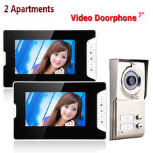 MAOTEWANG 7 дюймов видео-домофон в квартиру дверной звонок Системы ИК Камера для семьи 2 видео-телефон двери внутренной связи Системы 2024 - купить недорого