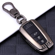 Cubierta de llave de coche remoto de aleación de Zinc, accesorios para Toyota CHR, C-HR, Prado, Prius, Camry, Corolla, RAV4, 2018, 2019, 2020 2024 - compra barato