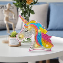 Lámpara LED para pintar con diamantes, lámpara de modelado de unicornio y amor, para mesa, escritorio, decoración del hogar 2024 - compra barato