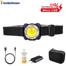 LED Headlamp USB Rechargeable Headlight COB LED Head Light with Built-in Battery Waterproof Head Lamp White Red Lighting 2024 - buy cheap