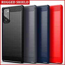 Funda de fibra de carbono para Samsung Note 20, carcasa de silicona TPU Ultra suave con textura cepillada, a prueba de golpes 2024 - compra barato