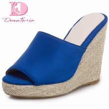 Doratasia 2020 Dropship Big Size 50 Leisure Platform Wedges High Heels Summer Mules Slipper Sandals Women Shoes Woman 2024 - buy cheap