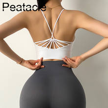 Peatacle Sexy Sports Underwear Women Shockproof Gather Beauty Back Yoga Bra Running Fitness Quick Dry Padded Push Up 2024 - buy cheap