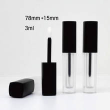 Wholesale 3ML Lipgloss Tube Matt Bottle Empty Black Lid Liquid Lipstick Tube Lipbalm Refillable Package Bottles Makeup Packing 2024 - buy cheap