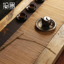 Chinese style bamboo mat, tea table, table flag, dry bubble table, tea cloth, tea cup pad, tea towel, Zen style tea curtain 2024 - buy cheap