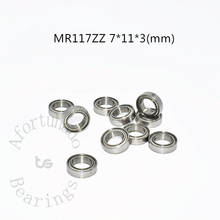 MR117ZZ-rodamiento de Metal sellado en miniatura, minirodamiento MR117 MR117ZZ de acero cromado, 7x11x3(mm), 10 piezas, envío gratis, ABEC-5 2024 - compra barato